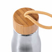 Trinkflasche DROPUN Edelstahl Bambus mit Gravur Namen Logo