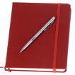 Set aus Notizbuch und Metall Touch Pen Kugelschreiber mit Gravur