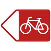 Wegweiser Fahrrad Schild Radweg Alu auch mit Wunschtext