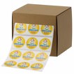 Etiketten PP Folie satiniert Druck mit Logo bedruckt 4-farbig