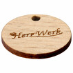 Einkaufswagenchips Holz nachhaltig mit Loch Logo Gravur