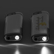 Elektronik Feuerzeuge NEVIS weiß mit LED Druck Logo Foto 4-farbig