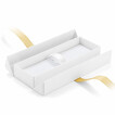 Etui LAERKE weiß klappbar mit Schleife für 1-2 Kugelschreiber