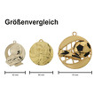 Fußball Medaille BENTE XXL 70 mm schwer gold silber bronze