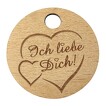 Pfandmarke SINÖWE Holz 40 mm Geschenkanhänger Schild mit Gravur