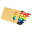 Wachsmalstifte 6-teilig Stifte in Öko-Box für Kinder mit 1-farbigem Druck