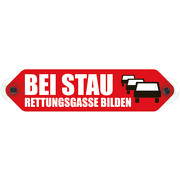 Schild Rettungsgasse bilden mit Saugnapf Saugnapfschild GREEN