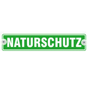 Schild Autoschild Naturschutz mit Saugnapf wetterfest 40 x 8 cm GREEN