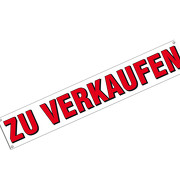 Banner mit Text zu verkaufen 200 x 35 cm mit Ösen PVC Plane Werbeplane