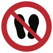 Aufkleber oder Schild Betreten der Fläche verboten P024 Verbotszeichen