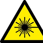 Schild oder Aufkleber Warnung vor Laserstrahl W004