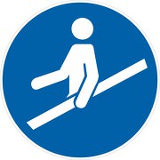 Aufkleber Handlauf benutzen M012