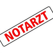 Magnetschild Notarzt 30 x 7 cm Magenttafel 0,9mm stark