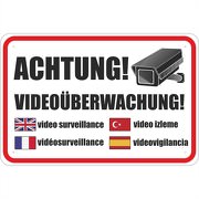 Schild Achtung Videoüberwachung Videokamera Video 3mm Aluverbund