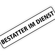 Magnetschild "Bestatter" 30 x 7 cm 0,9mm stark