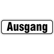 Ausgang Türbeschriftung als Aufkleber oder Schild 17 x 5 cm