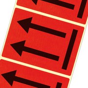 Etiketten Ausrichtungspfeile / hier oben LQ GHS UN Pfeile Haftpapier 105 x 75 mm leuchtend rot