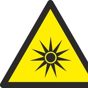 Aufkleber oder Schild Warnung vor optischer Strahlung W027