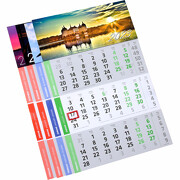 3-Monats-Kalender 2024 mit Druck Officekalender Bürokalender mit Ihrem Werbedruck 