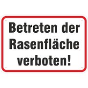 Schild Betreten der Rasenfläche verboten 3mm Aluverbund 3 Größen