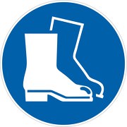 Schild Fußschutz benutzen M008