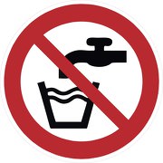 Schild oder Aufkleber Kein Trinkwasser Wasser P005