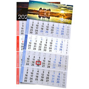 4 Monats Kalender 2024 mit Druck Firmeneindruck Logo Bürokalender