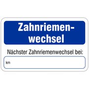 "Nächster Zahnriemenwechsel" Wartungsaufkleber allgemein 58 x 36 mm