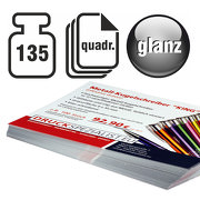 Flyer Quadrat 135g beidseitig 4/4 glänzend