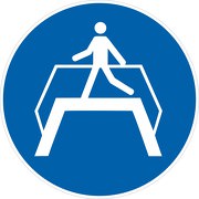Aufkleber Übergang benutzen M023
