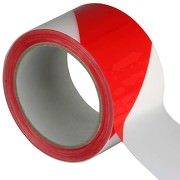 Extra breit und extra lang: Absperr- Klebeband Warnband für Gefahrenbereiche 50 mm x 66 m rot weiß