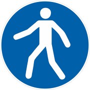Aufkleber Fußgängerweg benutzen M024