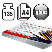 Flyer A4 135g beidseitig 4/4 glänzend