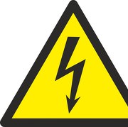 Aufkleber oder Schild Warnung vor elektrischer Spannung W012 diverse Größen