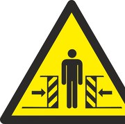 Aufkleber oder Schild Warnung vor Quetschgefahr W019