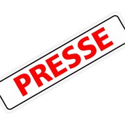 Magnetschild "Presse" 30 x 7 cm 0,9mm stark