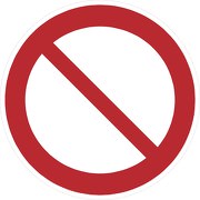 Schild Allgemeines Verbotszeichen P001