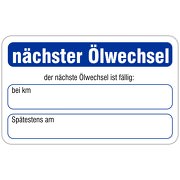 Nächster Ölwechsel Wartungsaufkleber Aufkleber PKW KFZ