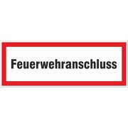 Feuerwehranschluß Schild Brandschutz Hinweisschild Feuerwehr Aufkleber
