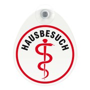 Schild Autoschild Hausbesuch mit Saugnapf 1,1 mm GREEN