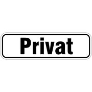 Privat Türbeschriftung als Aufkleber oder Schild 17 x 5 cm