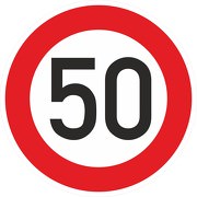 Schild Aufkleber Zulässige Höchstgeschwindigkeit 50 km/h