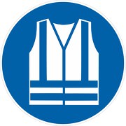 Aufkleber Warnweste benutzen M015