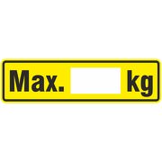 Aufkleber Etikett maximale Traglast Regale 4 x 14,5cm Regalbelastungsaufkleber