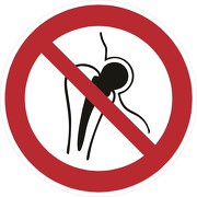 Schild Kein Zutritt für Personen mit Implantaten aus Metall P014