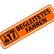 Magnetschild Begleitetes Fahren mit 17 30 x 8 cm 0,9mm stark Magnettafel