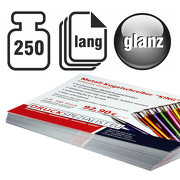 Flyer LANG 250g beidseitig 4/4 glänzend