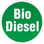 Aufkleber Biodiesel 8 cm rund selbstklebend gut haftend für LKW Traktor