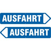 Pfeil Schild Ausfahrt links rechts 3 mm Aluverbund 50 cm lang