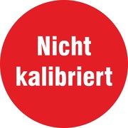  Aufkleber Prüfaufkleber nicht kalibriert rot 18 oder 30 mm rund